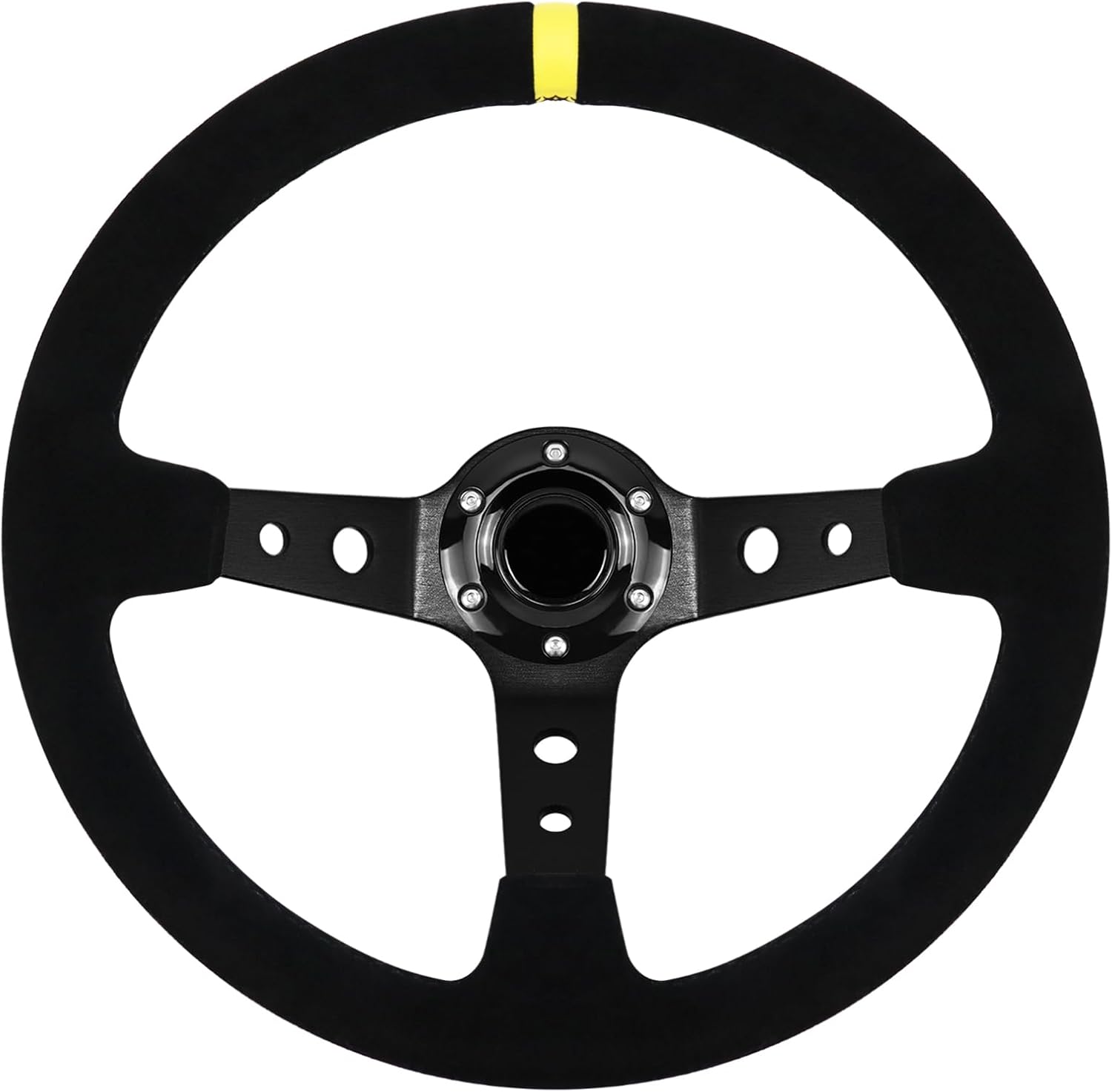 13.6 Universal Grip Suede Deep Dish Racing Steering Wheel
