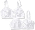 Just My Size Wireless Bra Pack, Full Coverage Leopard Satin - Support
