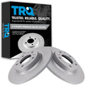 TRQ Rear Brake Rotors Set Solid G-Coated - OE Fit Automotive