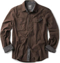 CQR Men's 100% Cotton Plaid Flannel Button-Down Shirt - Warm Comfort