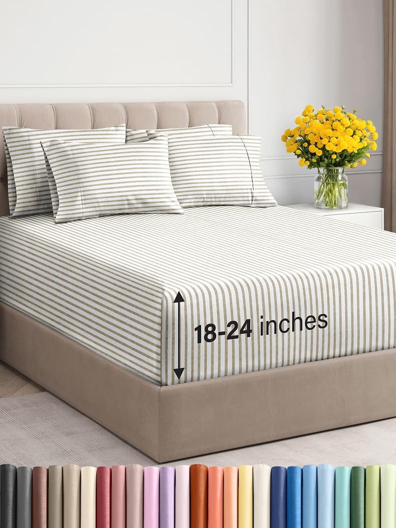 Extra Deep King Sheet Set - 6 Piece Breathable Cooling Sheets