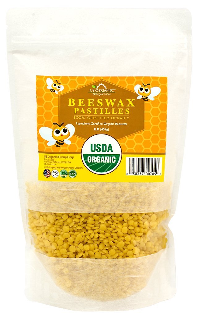 US Organic Beeswax 100% Pure Yellow Pastilles for DIY Projects