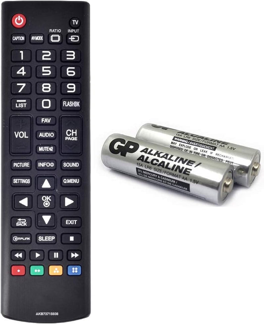 LG TV Remote AKB73715608 Replacement with Batteries