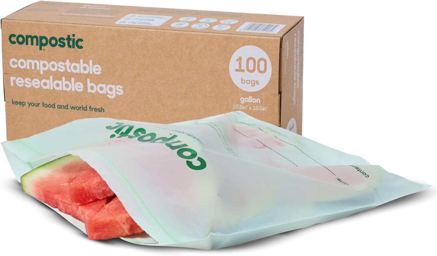 Home Compostable Resealable Gallon Bags for Eco-Friendly Storage
