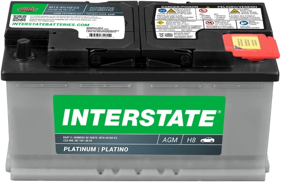 Interstate Batteries 12V 95Ah AGM Automotive Replacement Battery