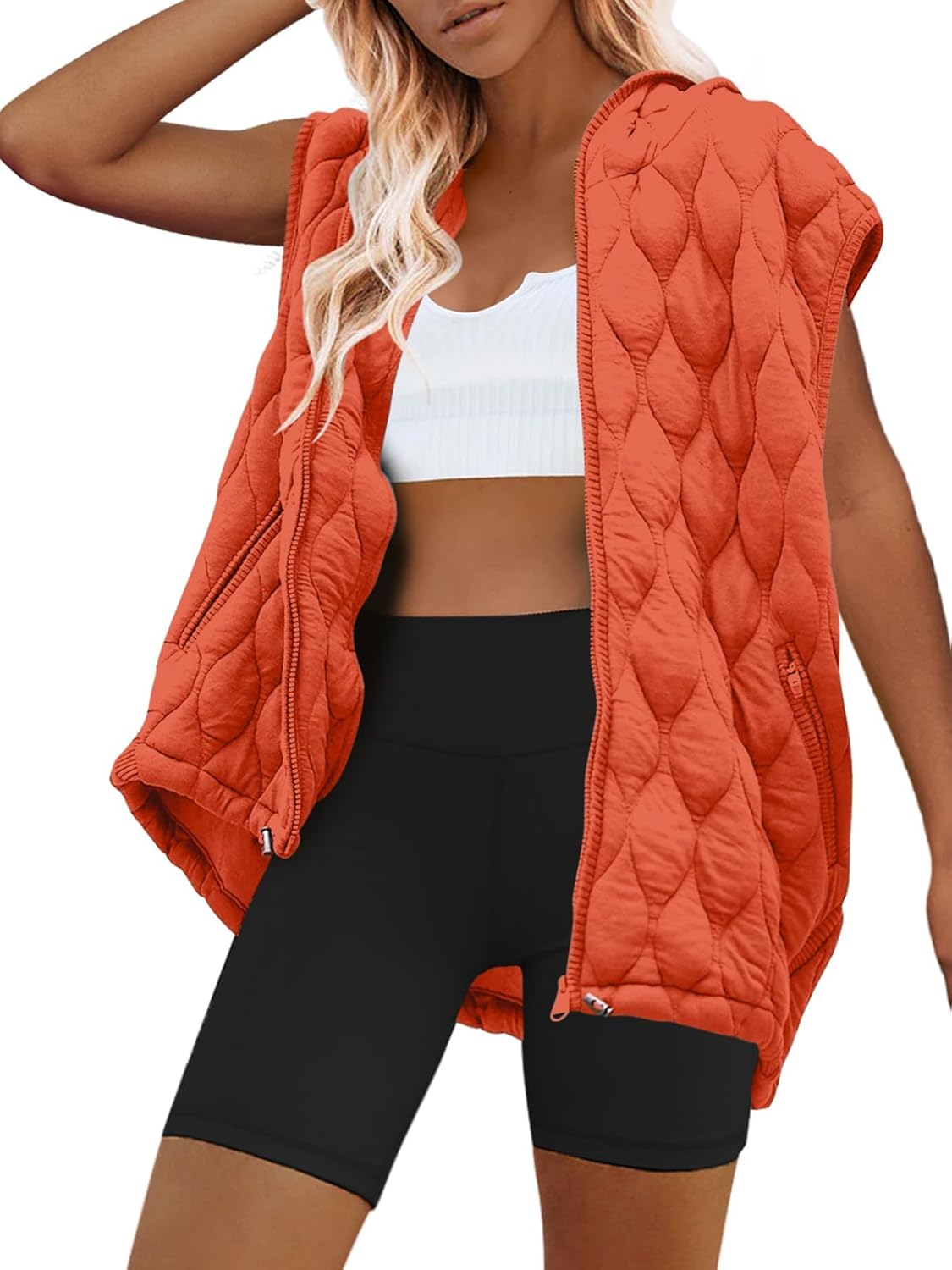 Oversized Puffer Vest for Women - Stylish Quilted Jacket