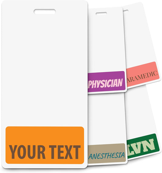 Bulk Custom Badge Buddies Vertical ID Backer Cards for Professionals