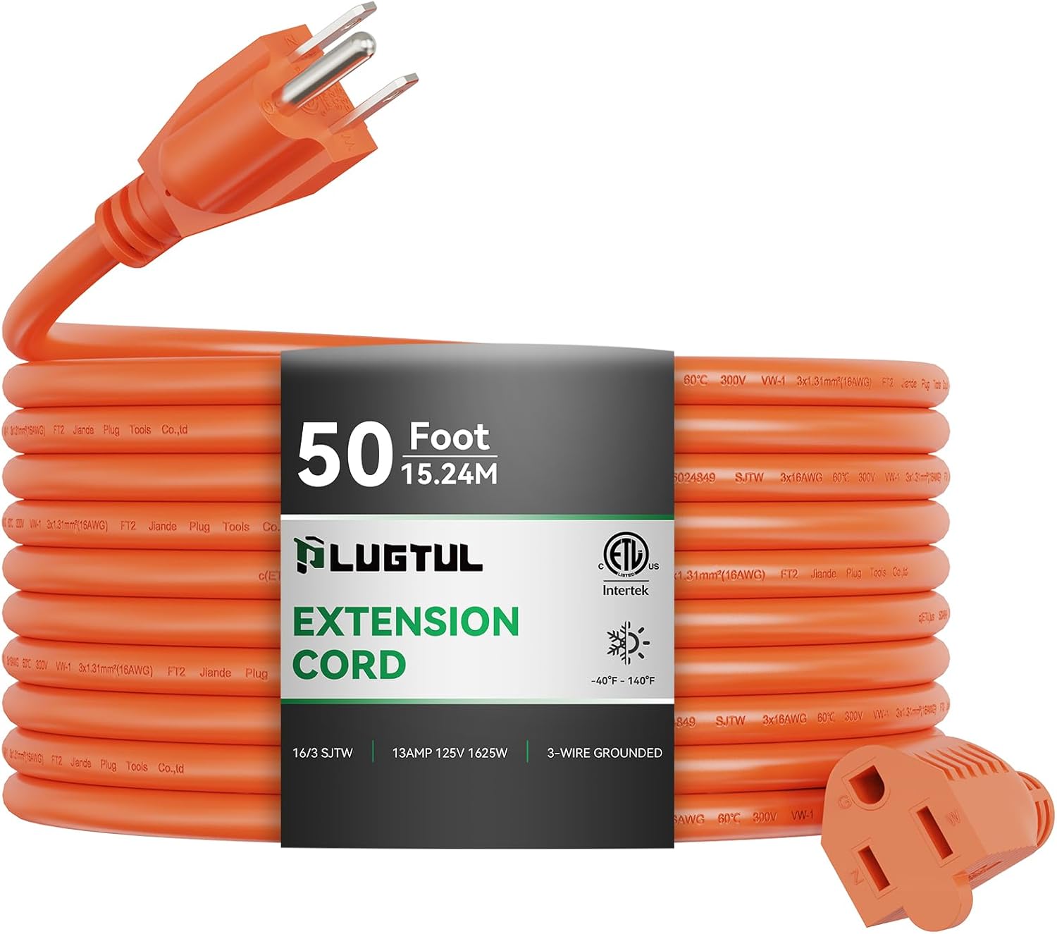 Outdoor Extension Cord 50 FT Waterproof for Garden and Home