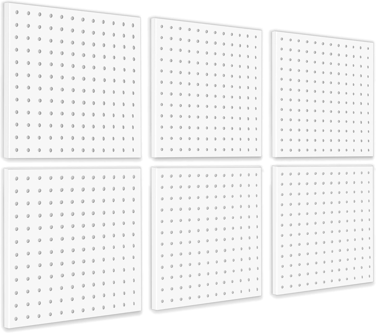 6Pcs Metal Pegboard Wall Organizer for Craft Room and Garage