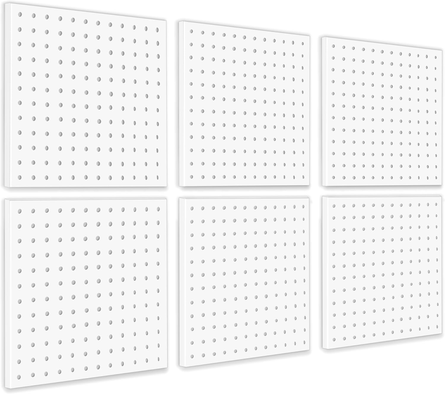 6Pcs Metal Pegboard Wall Organizer for Craft Room and Garage