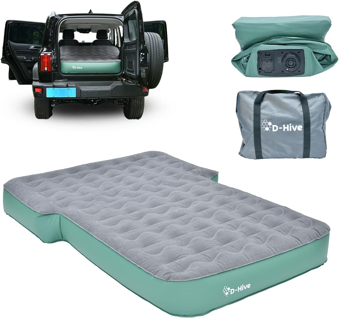 D-Hive Full Size SUV Air Mattress with Built-In Pump for Comfort