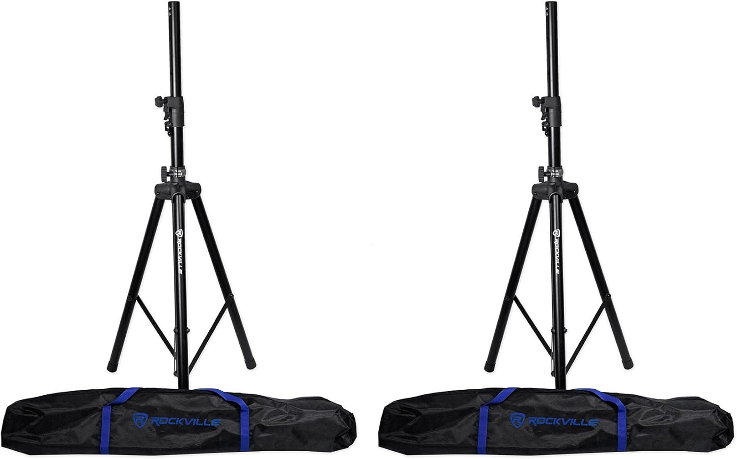 Rockville RVSS4AB Hydraulic Auto Lift Tripod Speaker Stand Set