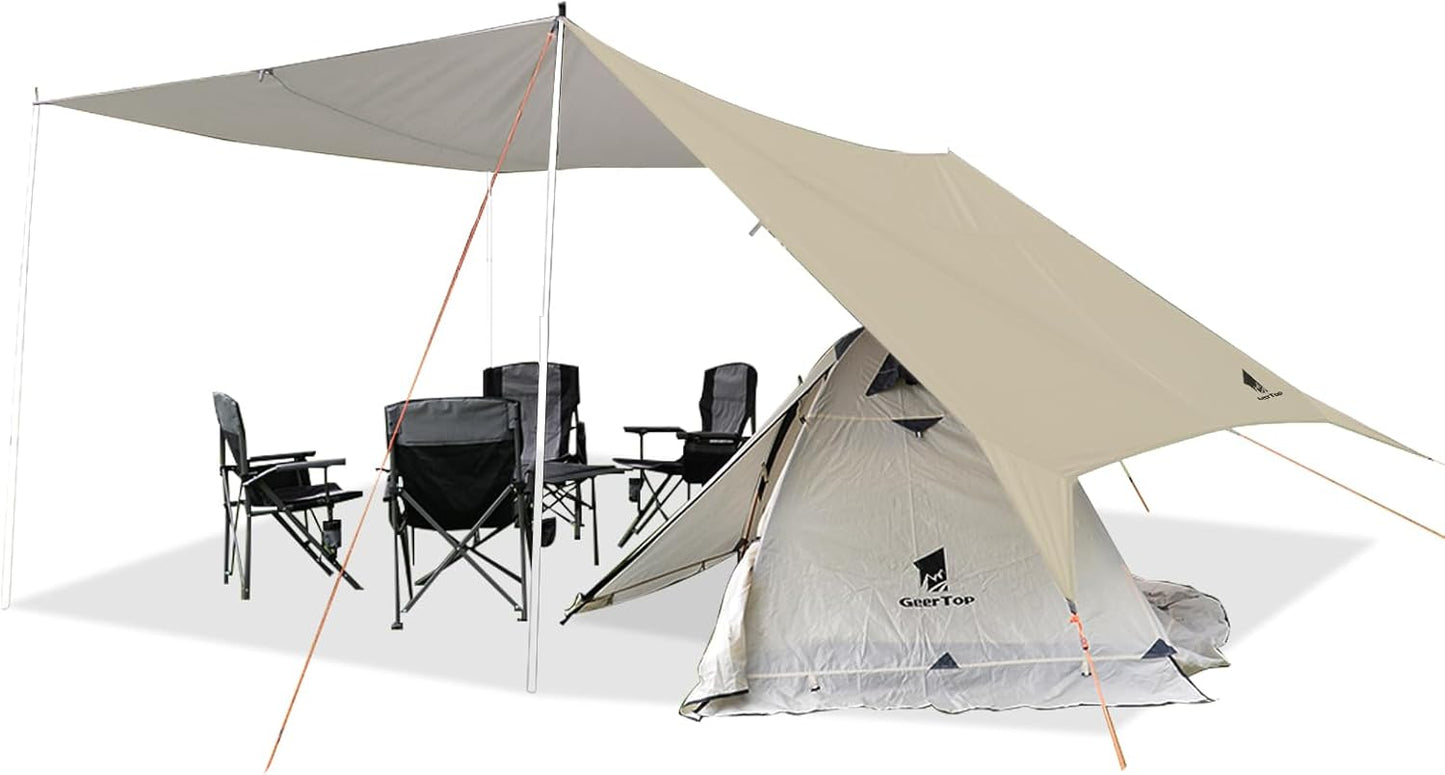 GEERTOP Portable Backpacking Tent Tarp for Outdoor Adventures