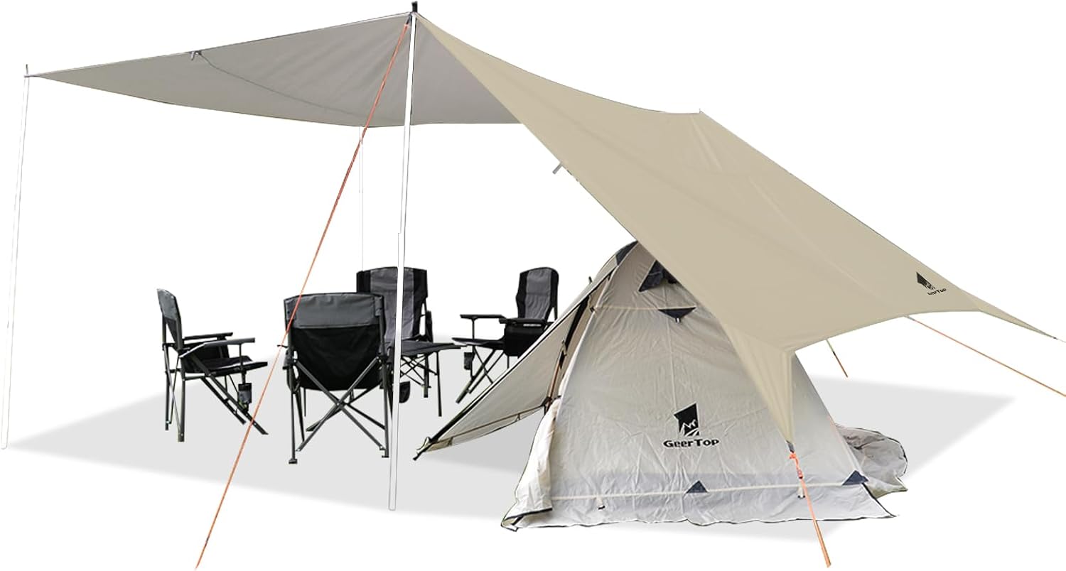 GEERTOP Portable Backpacking Tent Tarp for Outdoor Adventures