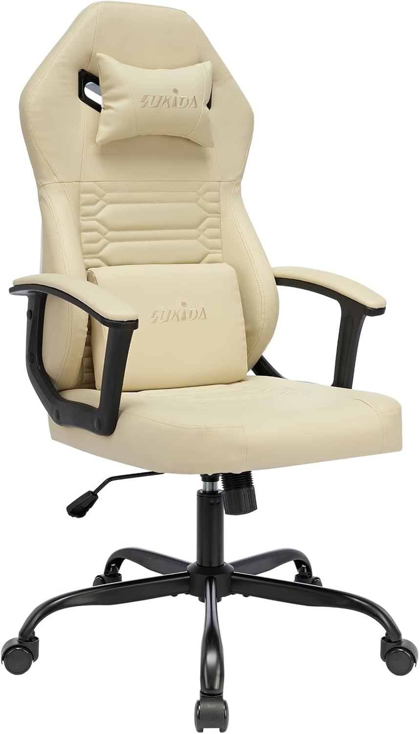 SUKIDA Ergonomic Gaming Chair with Lumbar Support