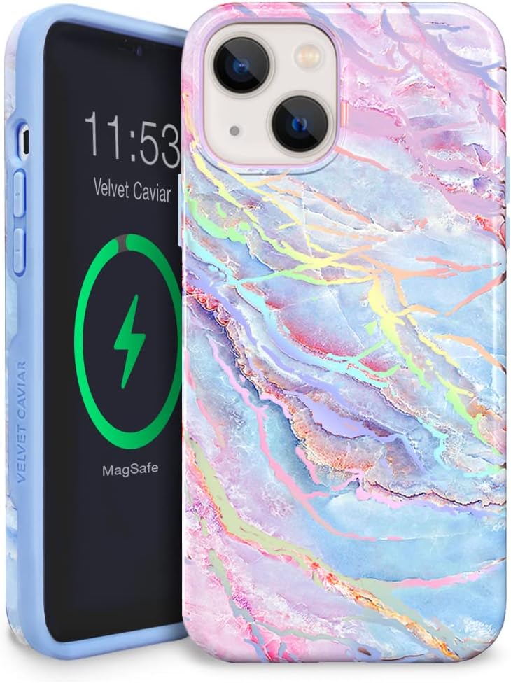 Stylish iPhone 13 Case Marble - Girly Cute Protective Cover