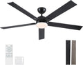 60 Inch Ceiling Fans with Lights and Remote - Quiet DC Motor, Dimmable