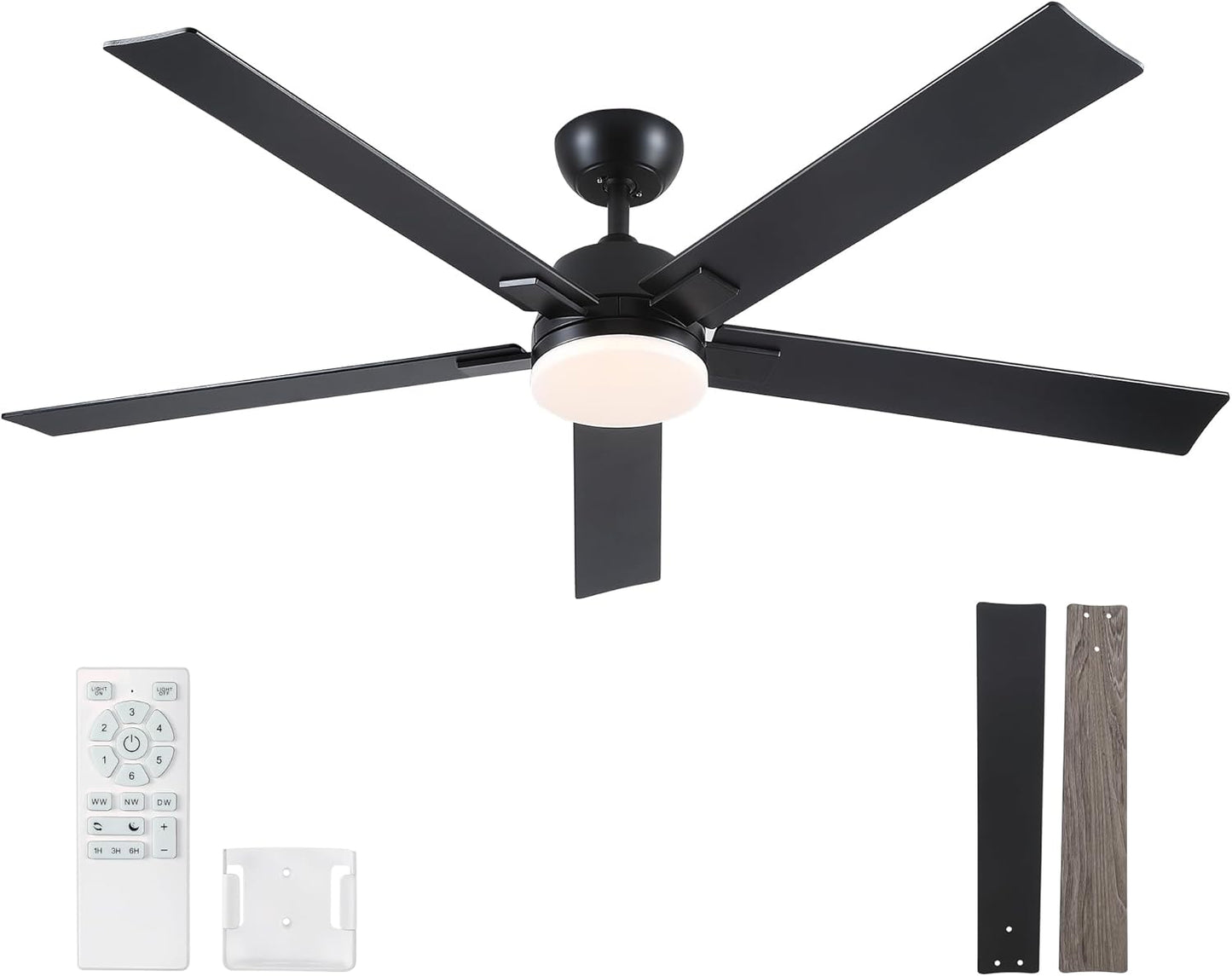 60 Inch Ceiling Fan with Lights and Remote for Modern Spaces