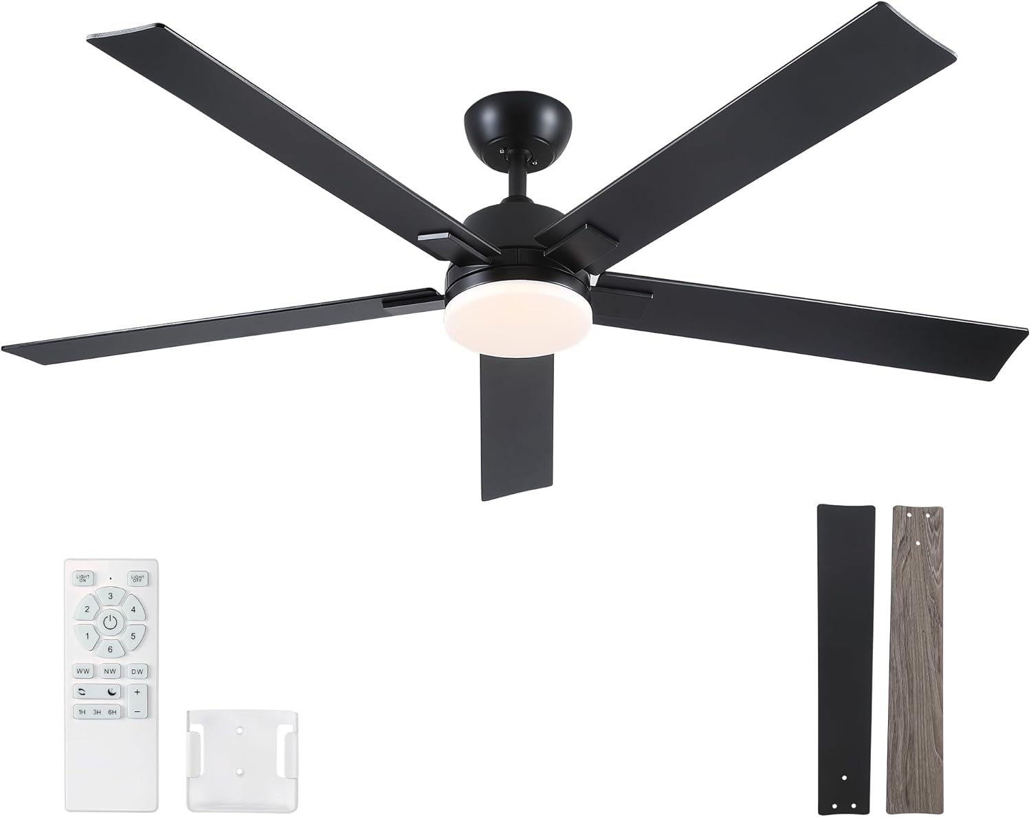 60 Inch Ceiling Fan with Lights and Remote for Modern Spaces
