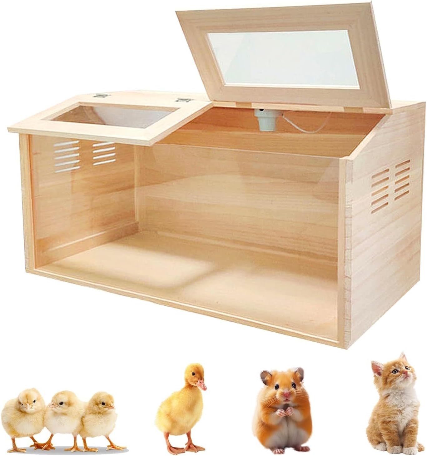 Premium Indoor Chicken Brooder Box - Lighted & Thermometer Equipped - Ideal for Various Pets