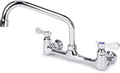 Wall Mount Kitchen Faucet 8in Center Commercial Sink Faucet - Durable
