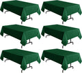Sancua 6 Pack Hunter Green Tablecloth for 6 Feet Tables
