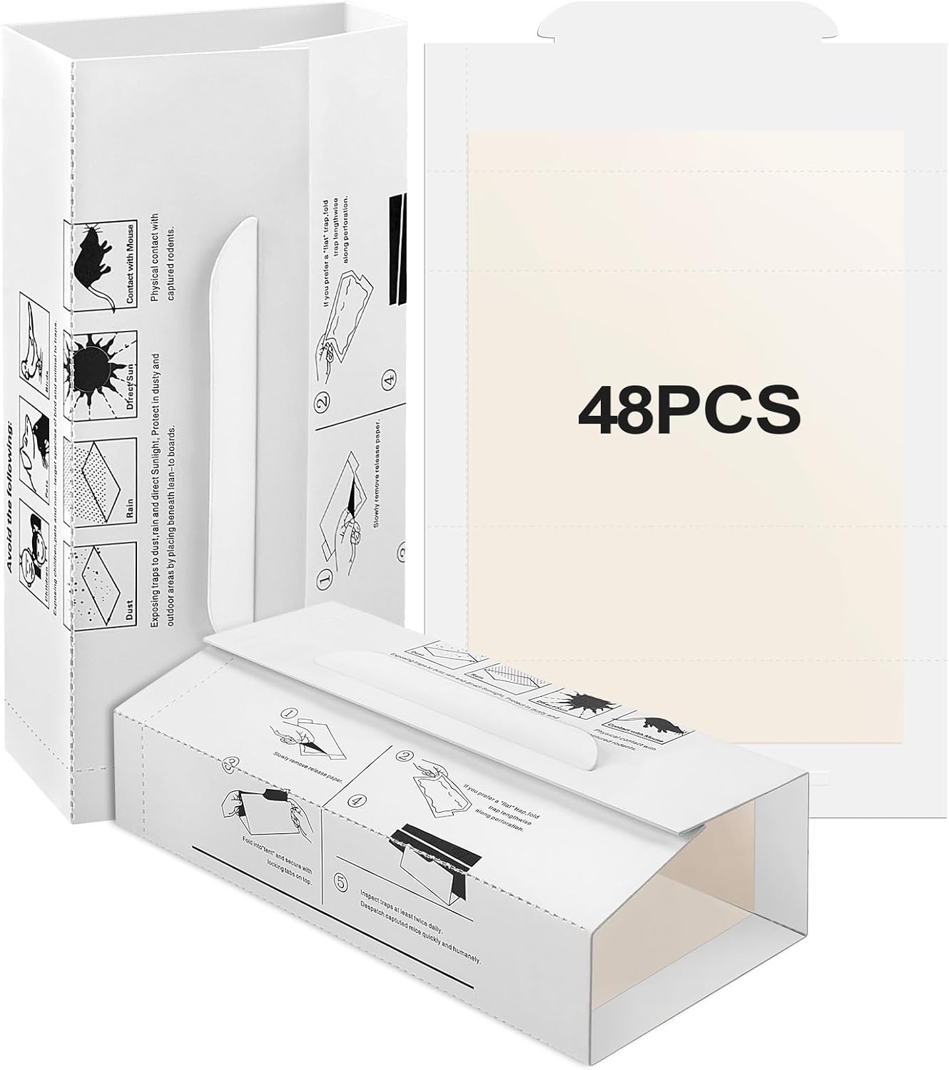 Effective 48 Pcs Indoor Mouse Traps - Safe & Easy to Use!
