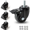 3 inch Stem Caster Wheels 4400lbs Set of 4 - Heavy Duty Locking