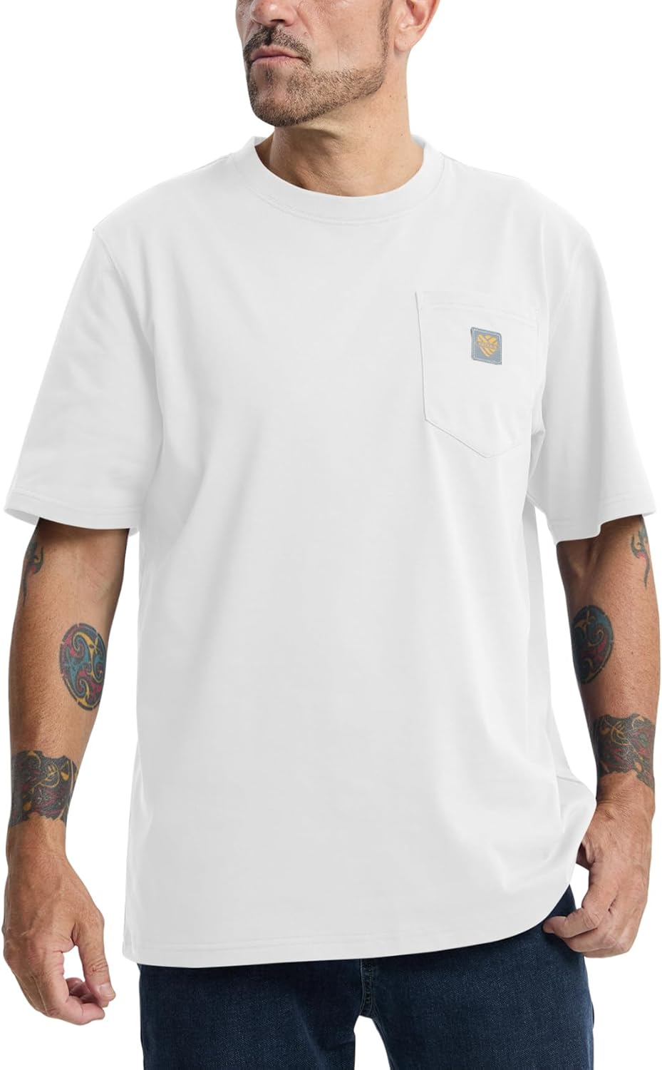 Men's Loose Fit Thick Work T-Shirts for Comfort and Durability