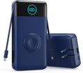 Portable Charger 40800mAh Power Bank with Built-In Cables - Travel