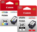 Canon PG-245 XL Black & CL-246 Color Ink Cartridges - Reliable