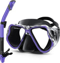 Panoramic Wide View Snorkel Set - Anti-Fog Scuba Mask