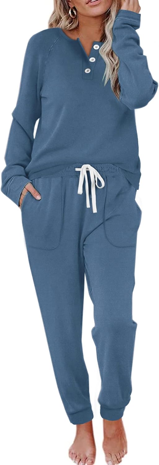 WIHOLL Two Piece Outfits for Women Lounge Sets with Pockets