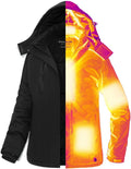 Graphene Women Heated Jacket Coat with 18400 mAh Battery Pack