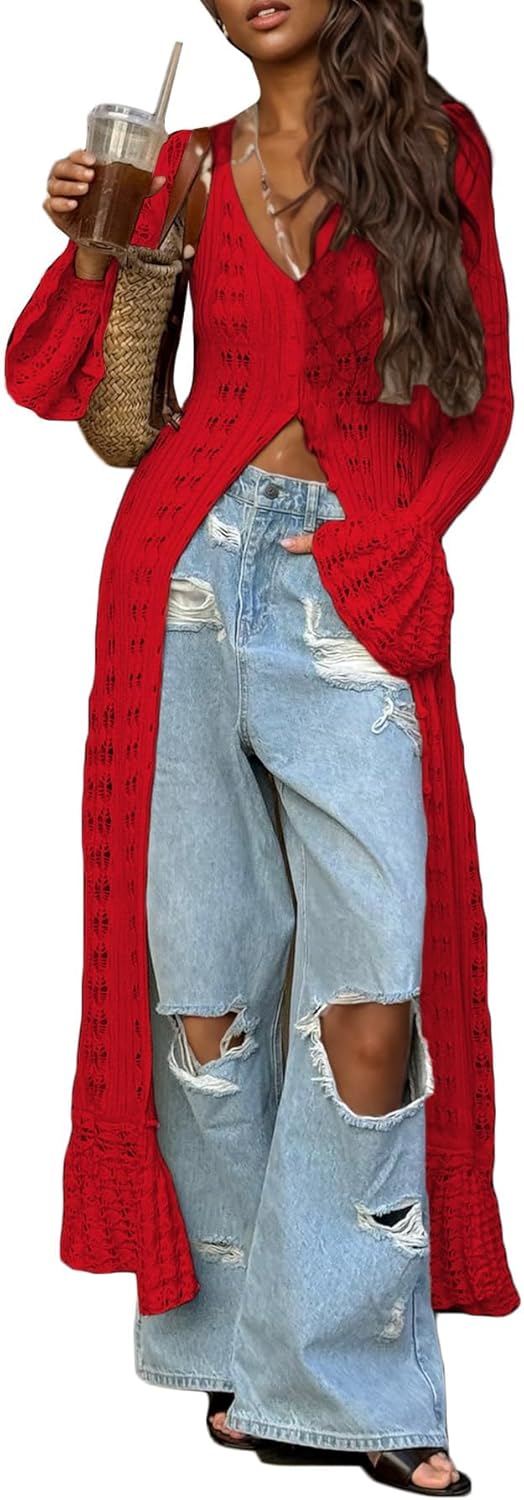 Unybwonn Long Cardigans for Women: Stylish Crochet Cover-Up