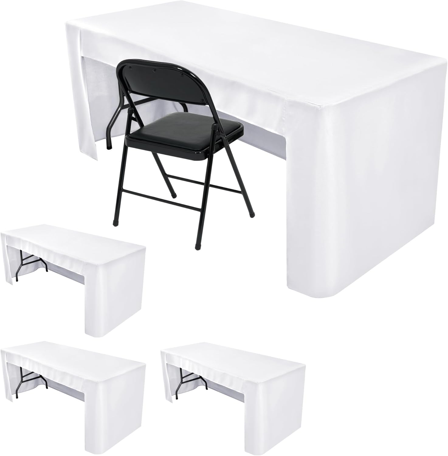 Open Back Fitted Tablecloths for 6 Foot Rectangle Table