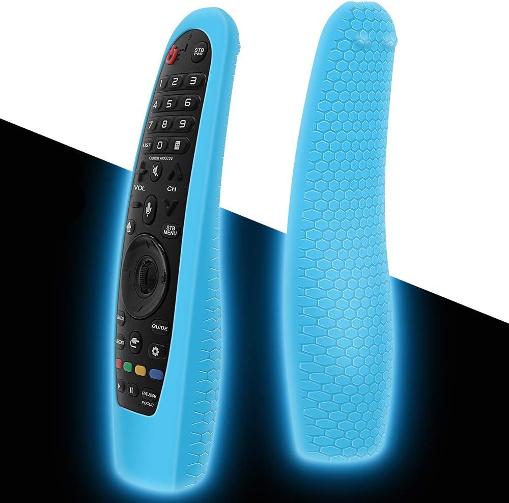 Glow Blue Silicone LG Remote Case - Shockproof Protection!