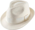 Men's Wool Felt Winter Hat Short Brim Fedora - Classic Warmth