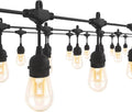 GANA 12V Low Voltage Outdoor String Lights, 96ft Warm White - Safe