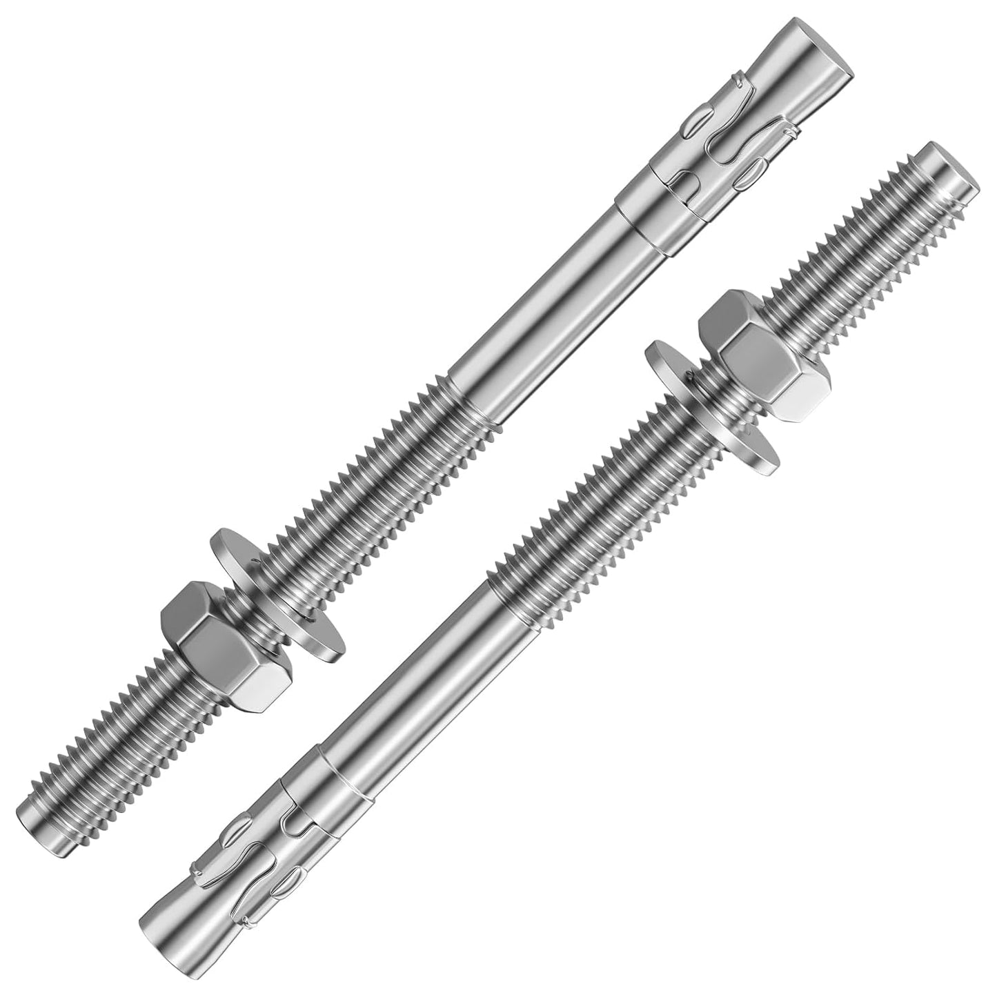 5Pcs 5/8x7 Inch Heavy-Duty Stainless Steel Wedge Anchors