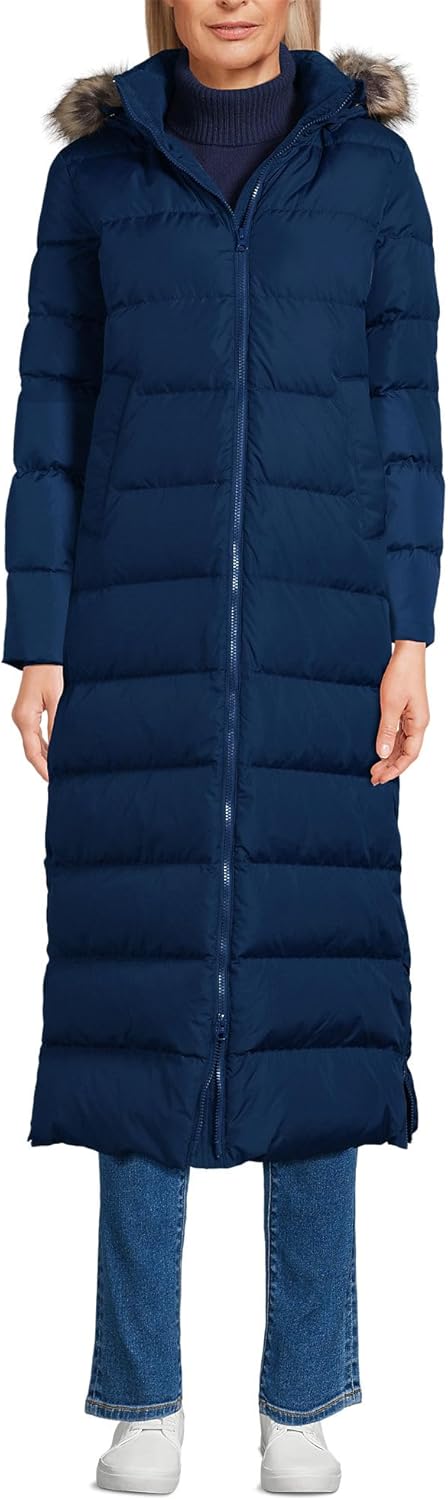 Lands' End Women's Down Maxi Winter Coat for Ultimate Warmth