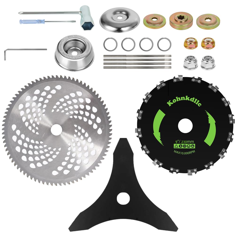 10in x 3T Carbon Steel Brush Cutter Blades for Weedeater Kit