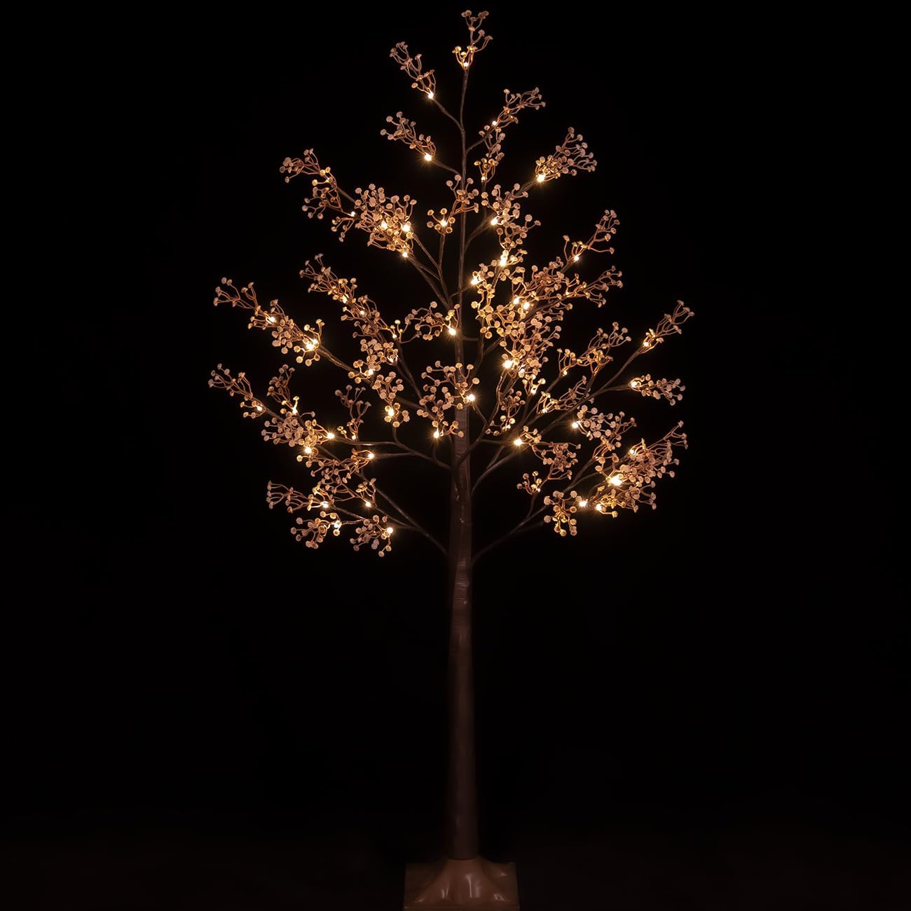 4ft Lighted Baby's Breath Tree with 64 LED Lights for Decor