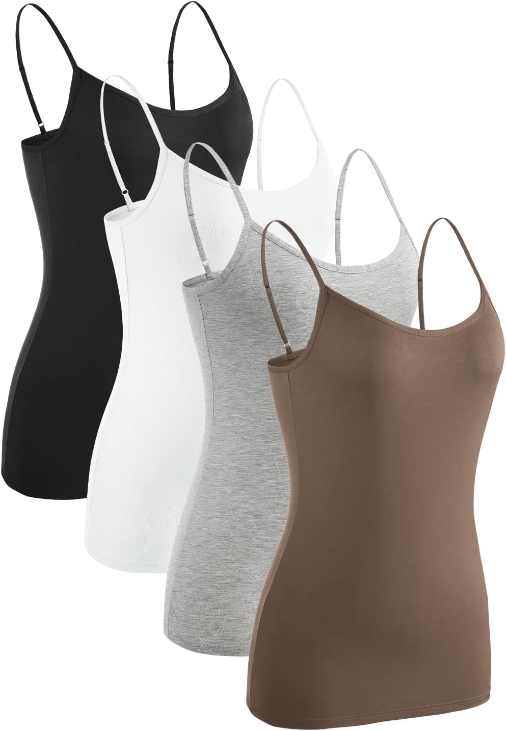 Vislivin Women's Basic Solid Camisole with Adjustable Straps