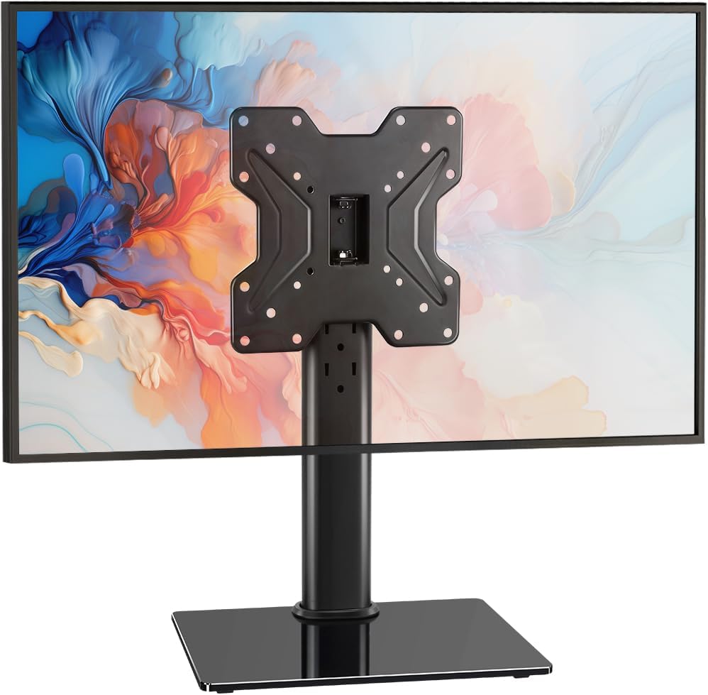 Swivel TV Stand for 13-43 TVs - Adjustable Height - Holds 77lbs