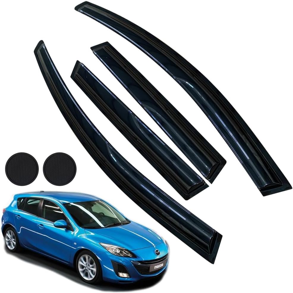 Mazda 3 Hatchback 2010-2013 Rain Guards & Window Visors 4PC