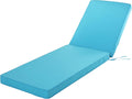 80x26x3 in Teal Chaise Lounge Cushion for Outdoor Recliners