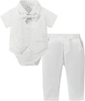 DISAUR Baby Boy Gentleman Suit 4PCS Set - Soft Cotton Dress Outfit