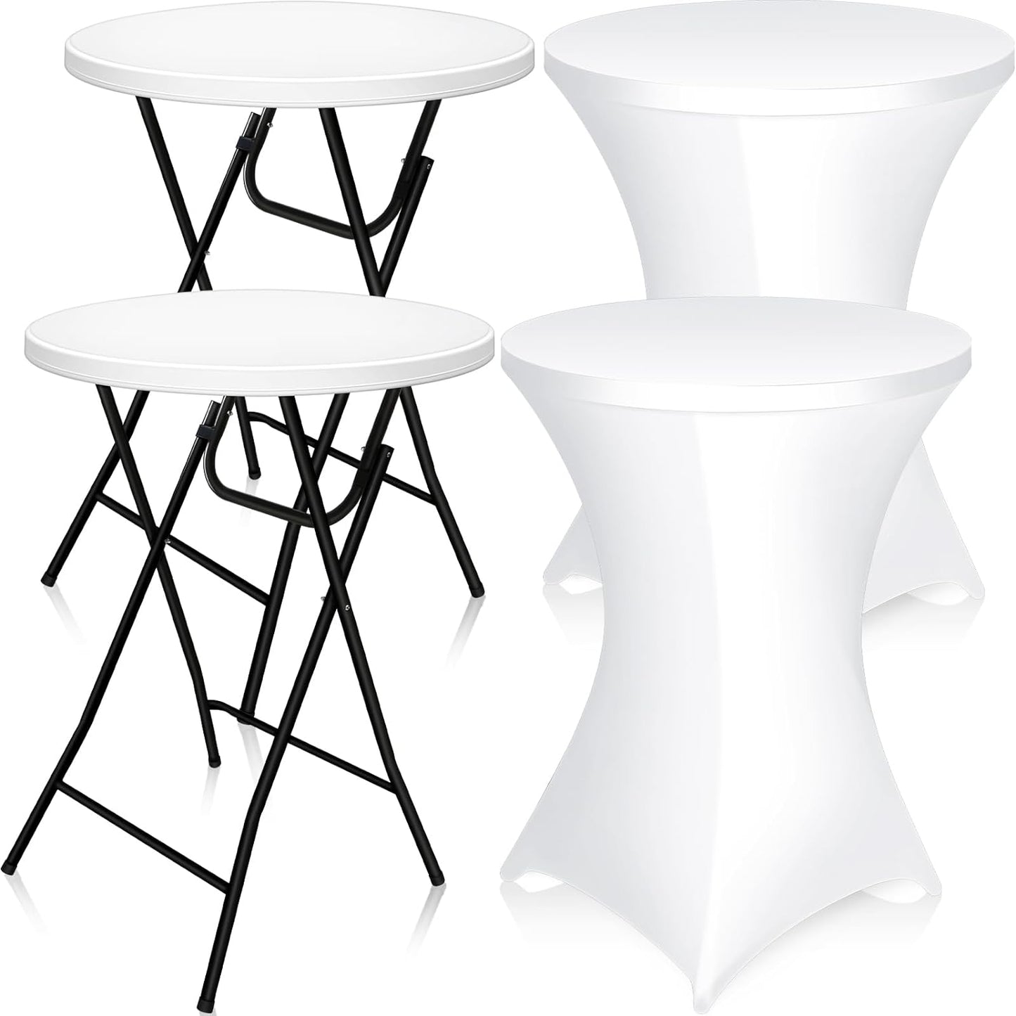 Wenqik 2 Set 32'' High Top Folding Bar Table - Easy Setup & Stylish!