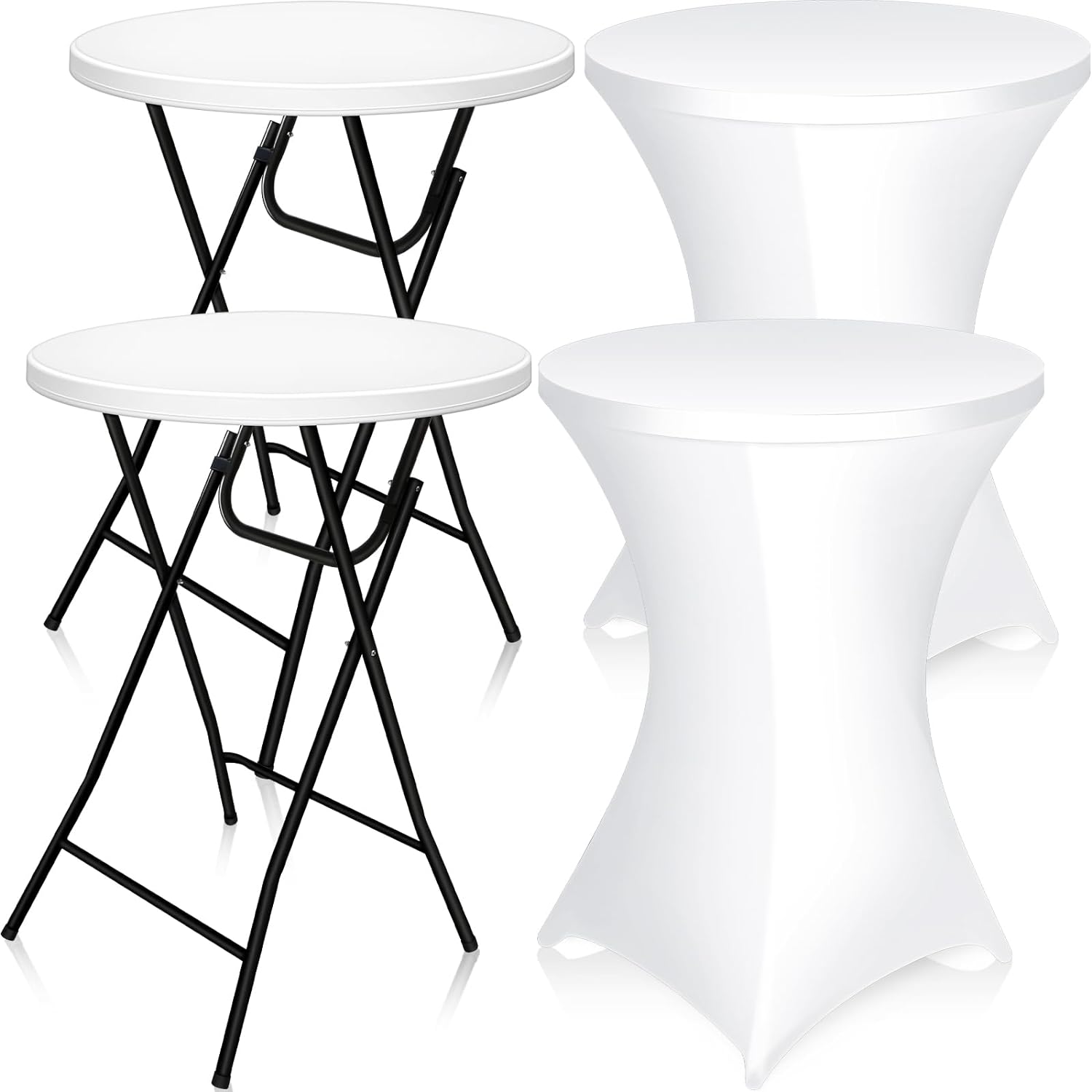 Wenqik 2 Set 32'' High Top Folding Bar Table - Easy Setup & Stylish!